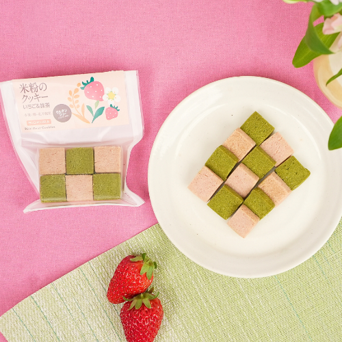 米粉のクッキー いちご&抹茶